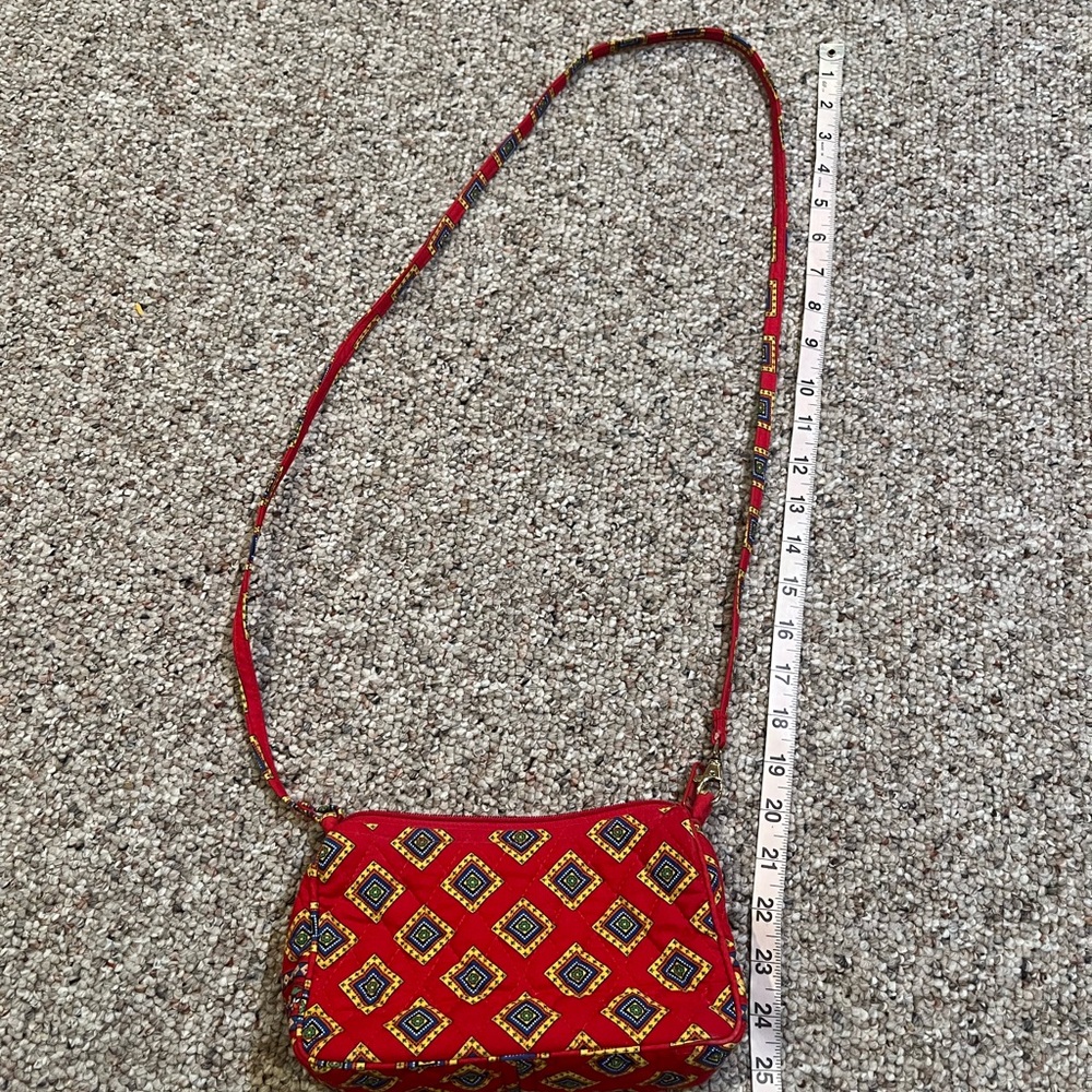 Vera Bradley Red Geometric Crossbody Bag - Picture 6 of 7
